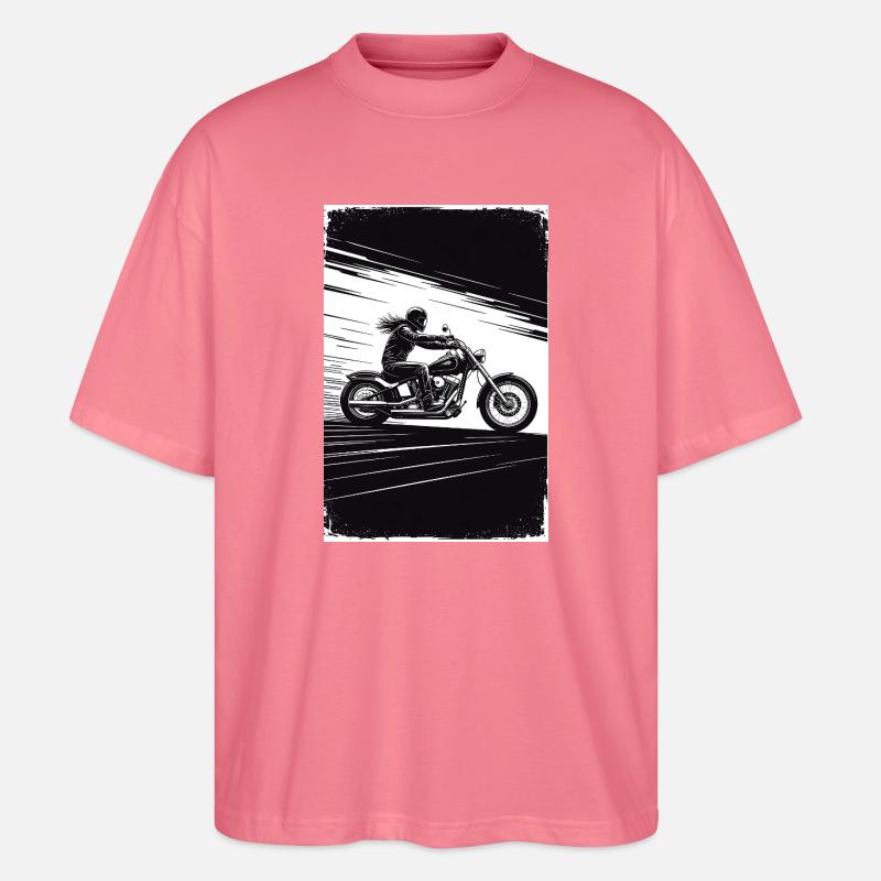 Chopper_Biker_Artwork_Collection_R02 - Stanley/Stella Oversized Unisex Bio T-Shirt Blaster 2.0 - Pink