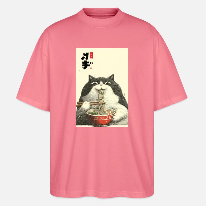Neko Ramen Slurp de chat - T-shirt bio Blaster 2.0 coupe oversize Stanley/Stella Unisexe - rose