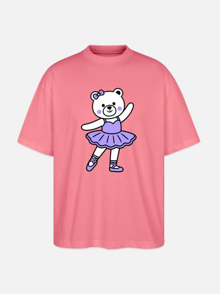 Bear ballet - Stanley/Stella Oversized Unisex Organic T-shirt Blaster 2.0 - pink joy