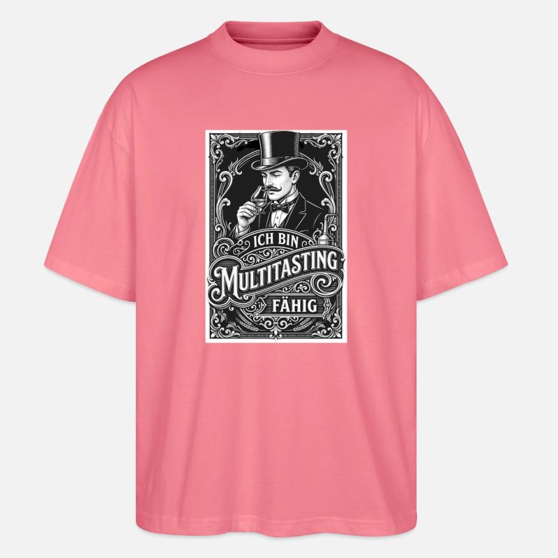 Whisky Ich bin Multitastingfähig - Stanley/Stella Oversized Unisex Bio T-Shirt Blaster 2.0 - Pink 