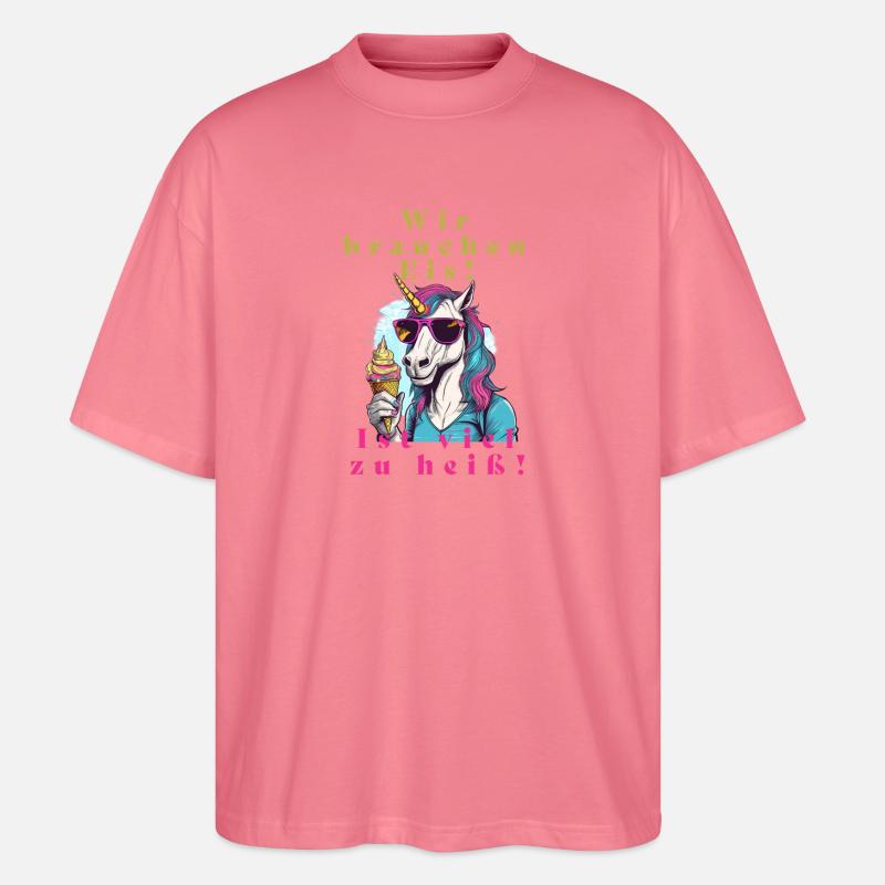 Einhorn Eis vs. Hitze - Stanley/Stella Oversized Unisex Bio T-Shirt Blaster 2.0 - Pink