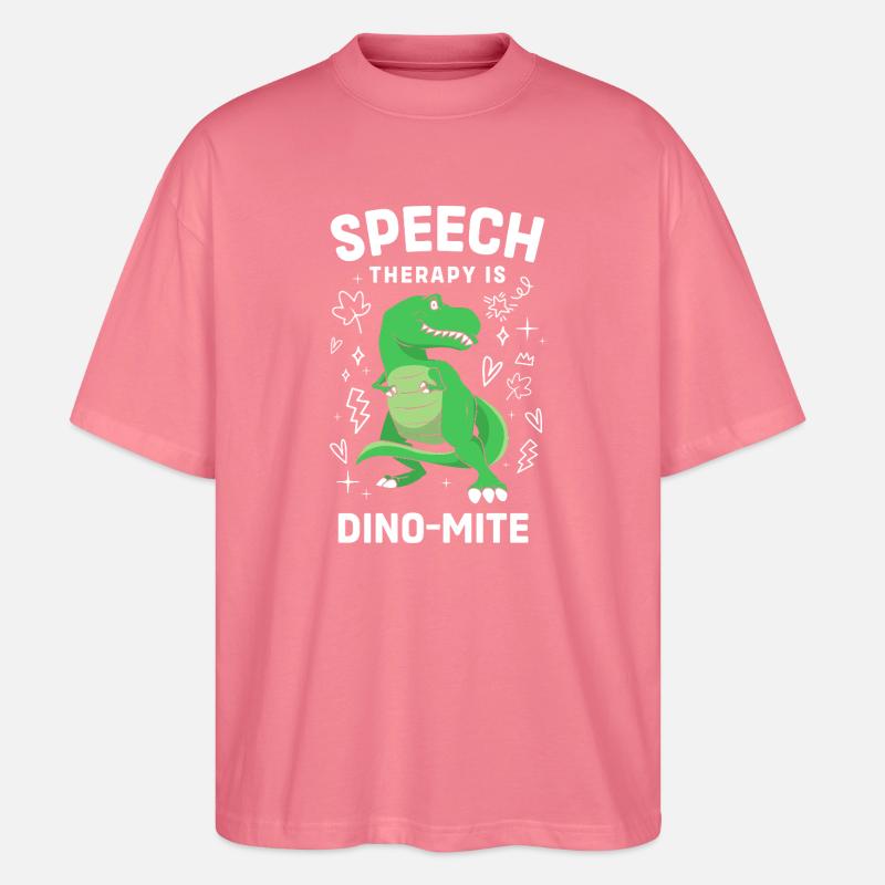 Logopädie Sprachtherapeut Logopäde - Stanley/Stella Oversized Unisex Bio T-Shirt Blaster 2.0 - Pink