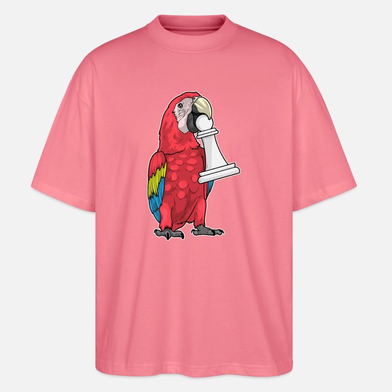 Papagei Schachfigur Bauer Schach - Stanley/Stella Oversized Unisex Bio T-Shirt Blaster 2.0 - Pink 