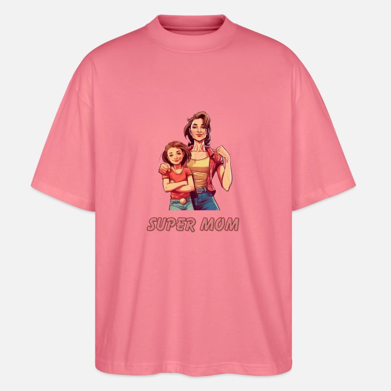 Super Mom - Stanley/Stella Oversized Unisex Bio T-Shirt Blaster 2.0 - Pink 