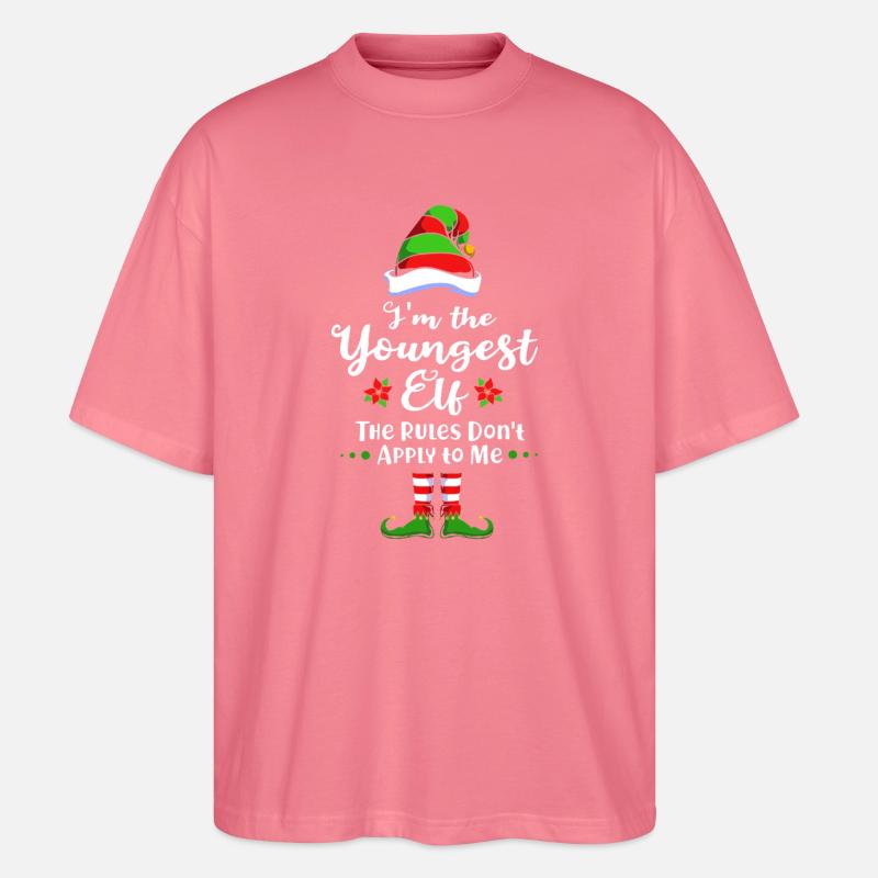 Elfe Elf Weihnachtsgeschenk Sohn Bruder - Stanley/Stella Oversized Unisex Bio T-Shirt Blaster 2.0 - Pink 