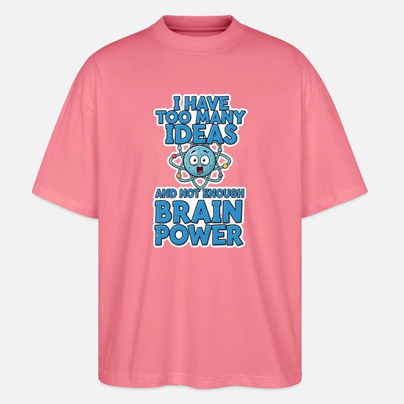 Brain Power Comic Shirt Geschenk - Stanley/Stella Oversized Unisex Bio T-Shirt Blaster 2.0 - Pink 