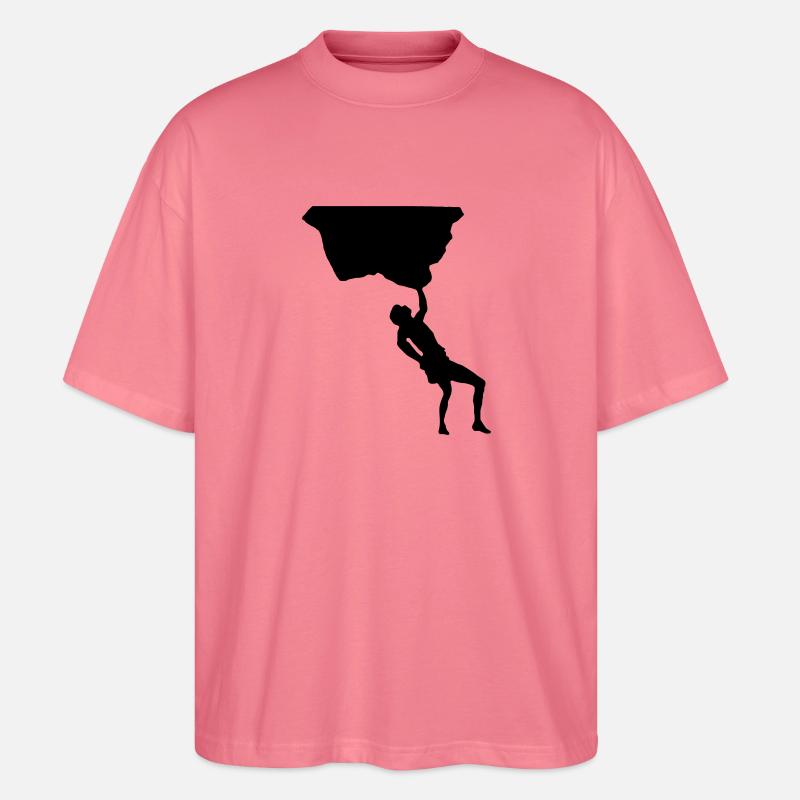 Freeclimbing - Freiklettern - Stanley/Stella Oversized Unisex Bio T-Shirt Blaster 2.0 - Pink 