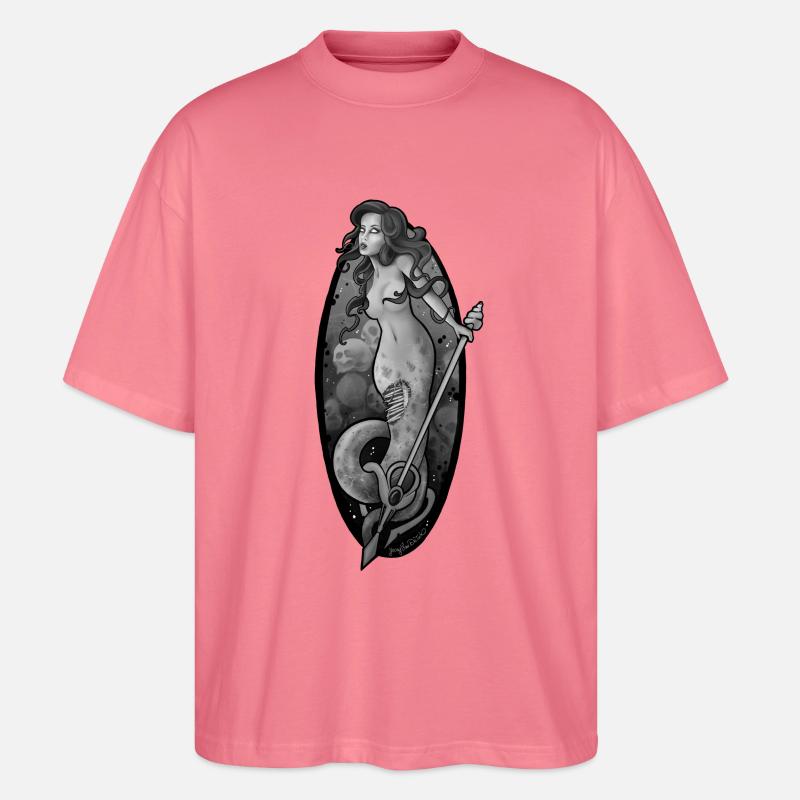 Horror Mermaid - Stanley/Stella Oversized Unisex Bio T-Shirt Blaster 2.0 - Pink