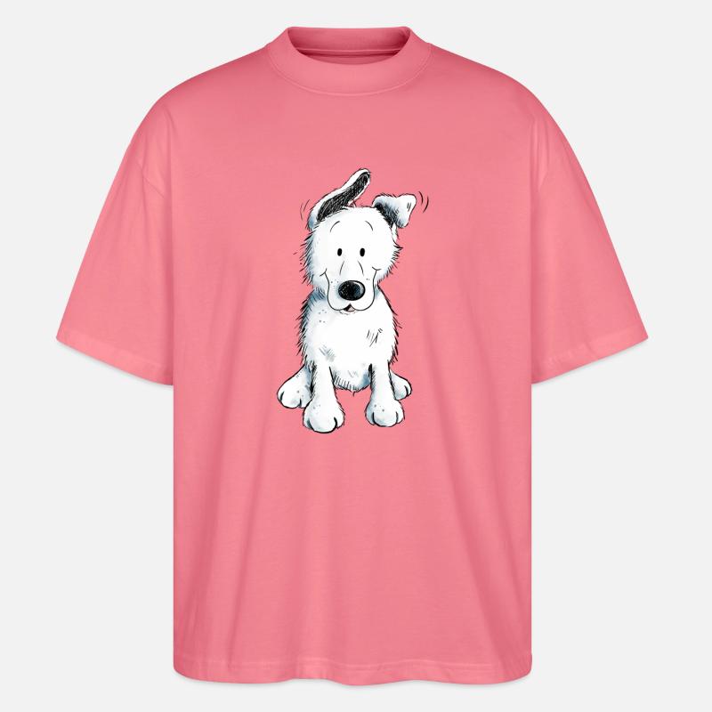 Weißer Schäferhund | Schweizer Schäferhund - Stanley/Stella Oversized Unisex Bio T-Shirt Blaster 2.0 - Pink 