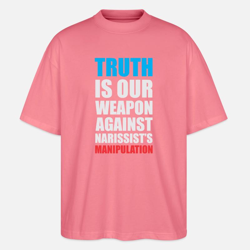 Empowering Truth Speech Bubble Design - Stanley/Stella Oversized Unisex Bio T-Shirt Blaster 2.0 - Pink 