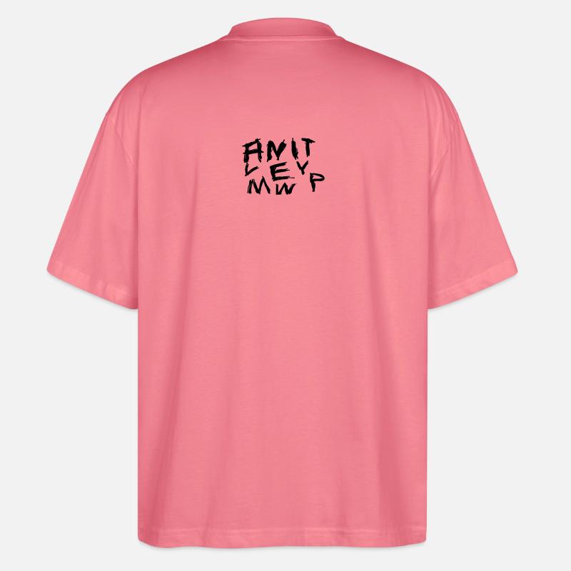 Graffiti Hand Writing Chaos Pattern - T-shirt bio Blaster 2.0 coupe oversize Stanley/Stella Unisexe - rose 