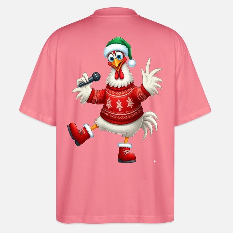 Urlaub Singende Henne Pullover - Stanley/Stella Oversized Unisex Bio T-Shirt Blaster 2.0 - Pink 