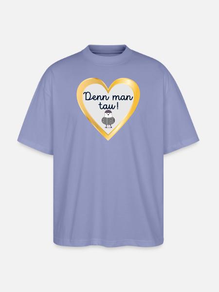 Plattdeutsch Sprüche Möwe Starten - Stanley/Stella Oversized Unisex Bio T-Shirt Blaster 2.0 - Violett
