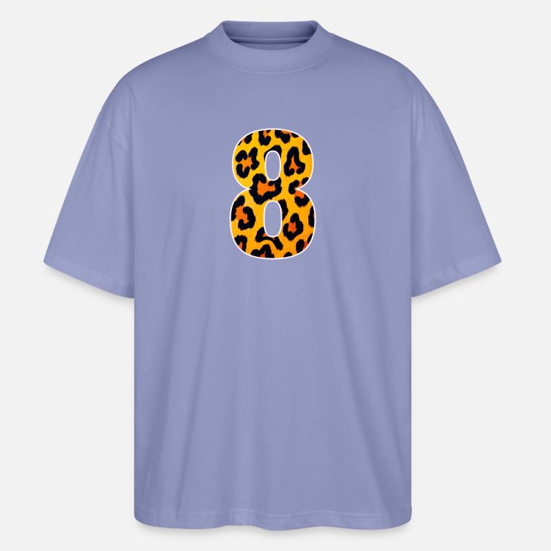Leopard 8 Print - Stanley/Stella Oversized Unisex Bio T-Shirt Blaster 2.0 - Violett