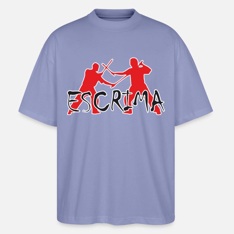Escrima Sparring - Stanley/Stella Oversized Unisex Bio T-Shirt Blaster 2.0 - Violett