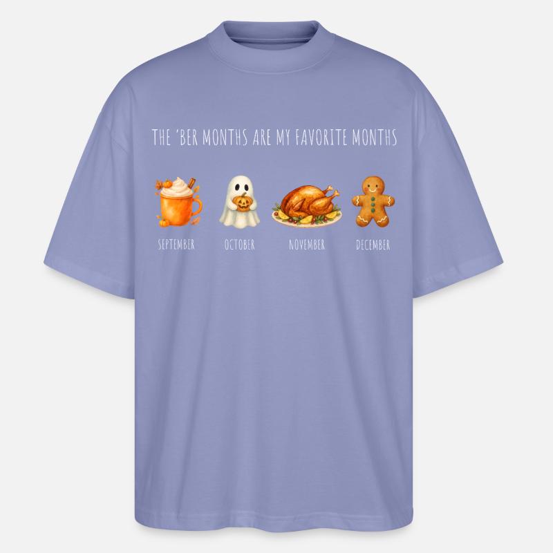 Die Ber-Monate sind meine Lieblingsmonate - Stanley/Stella Oversized Unisex Bio T-Shirt Blaster 2.0 - Violett