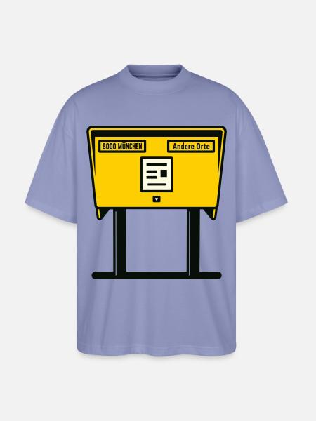 Munich Yellow Mailbox - Stanley/Stella Oversized Unisex Organic T-shirt Blaster 2.0 - violet