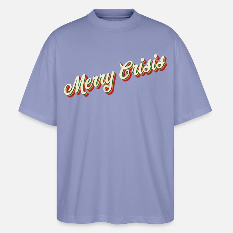 Conception de Noël Merry Crisis - T-shirt bio Blaster 2.0 coupe oversize Stanley/Stella Unisexe - violet