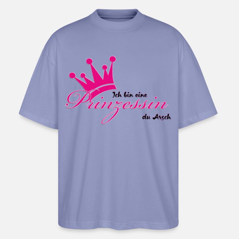 ich bin eine Prinzessin  - Stanley/Stella Oversized Unisex Bio T-Shirt Blaster 2.0 - Violett