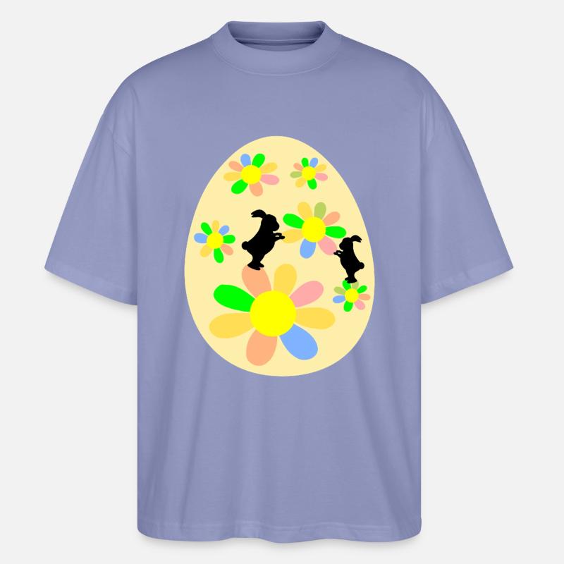 Easter Eggs Easter Bunny - Stanley/Stella Oversized Unisex Organic T-shirt Blaster 2.0 - violet