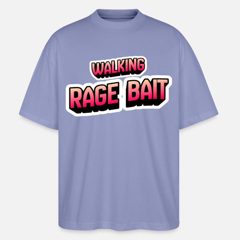 Walking Rage Bait - Stanley/Stella Oversized Unisex Bio T-Shirt Blaster 2.0 - Violett
