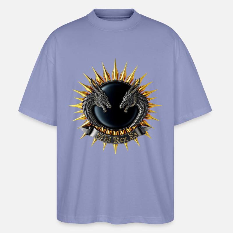 Sibi-Rex-es-Dragon-Crest - Stanley/Stella Oversized Unisex Bio T-Shirt Blaster 2.0 - Violett