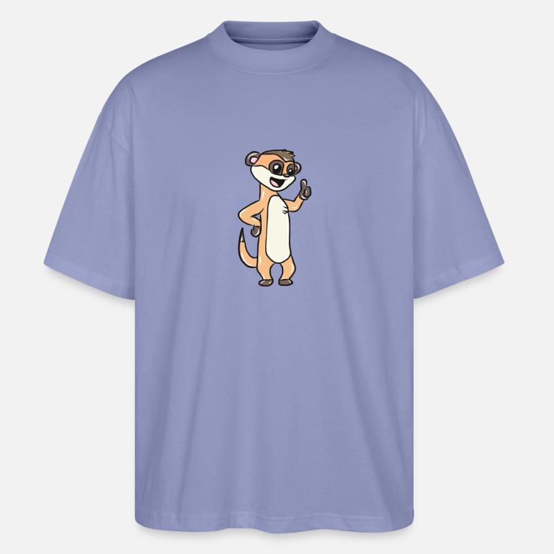 Tier Erdmännchen - Stanley/Stella Oversized Unisex Bio T-Shirt Blaster 2.0 - Violett