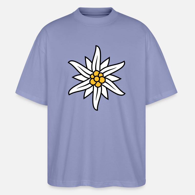 Edelweiss Bergblume Logo - Stanley/Stella Oversized Unisex Bio T-Shirt Blaster 2.0 - Violett