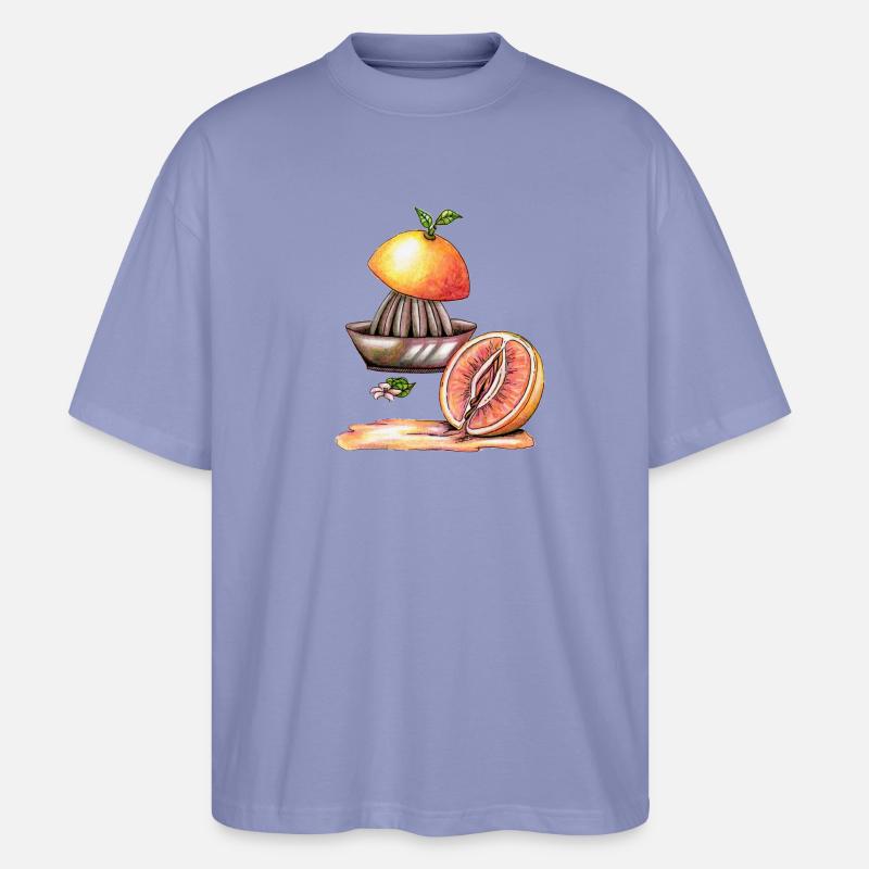 Vulva Grapefruit - Stanley/Stella Oversized Unisex Bio T-Shirt Blaster 2.0 - Violett