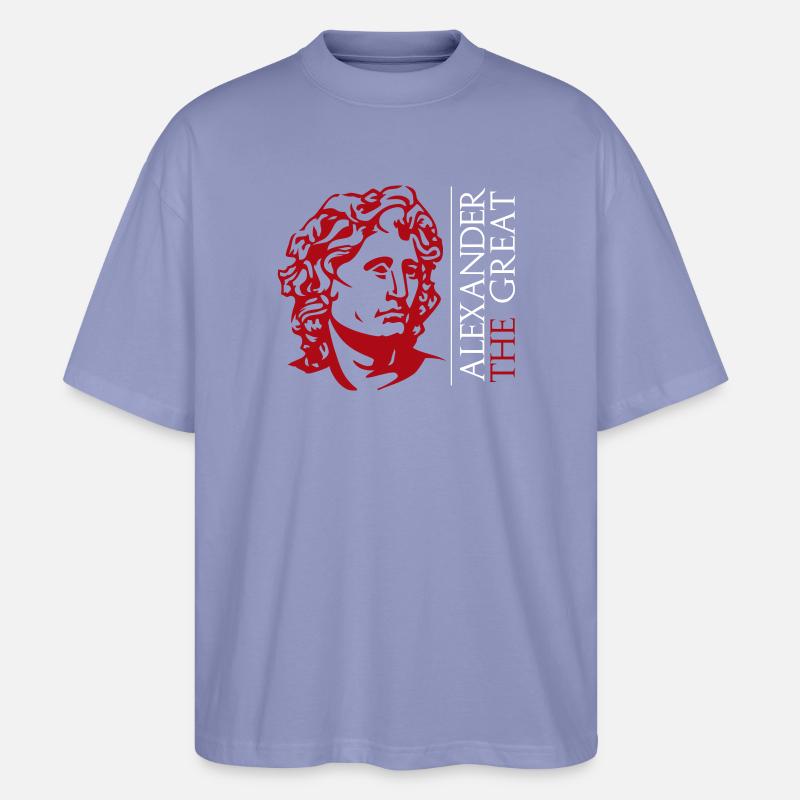 Alexander der Große Rote Büste - Stanley/Stella Oversized Unisex Bio T-Shirt Blaster 2.0 - Violett
