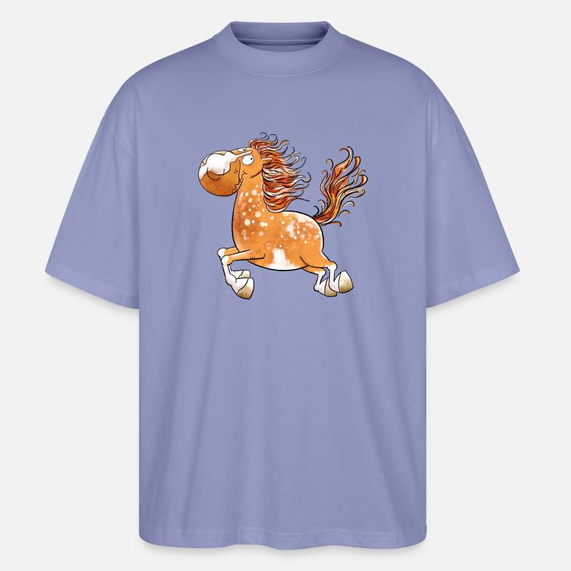 Flottes Pferd I Pferdemotiv Fun - Stanley/Stella Oversized Unisex Bio T-Shirt Blaster 2.0 - Violett