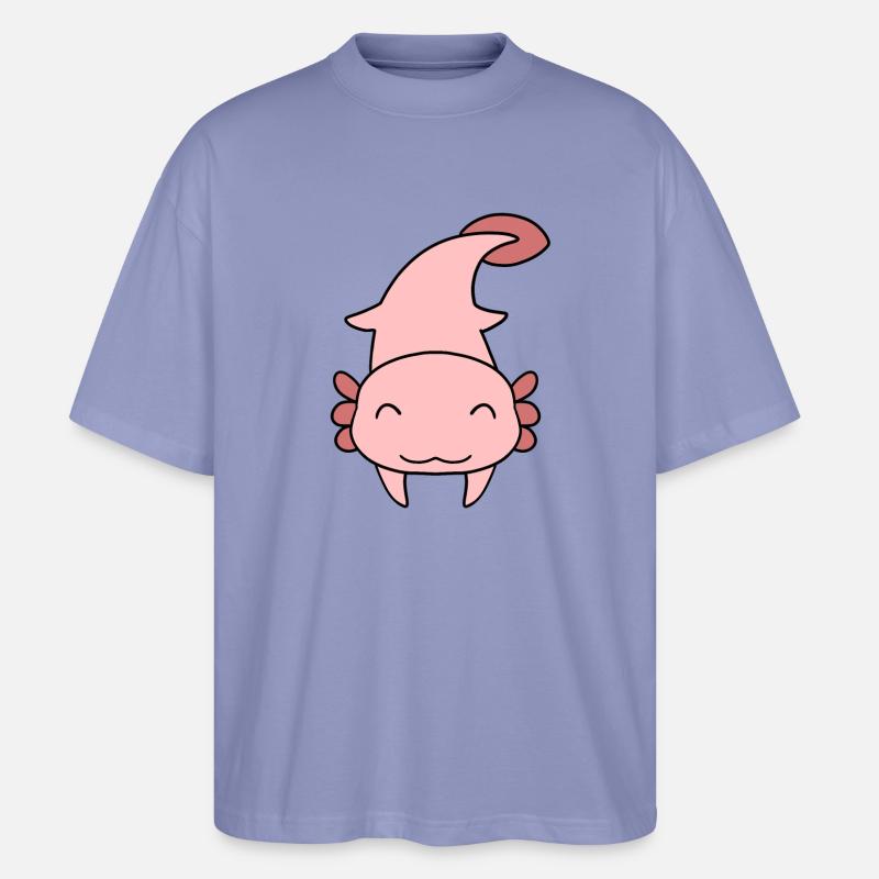 Süßes Axolotl - Stanley/Stella Oversized Unisex Bio T-Shirt Blaster 2.0 - Violett
