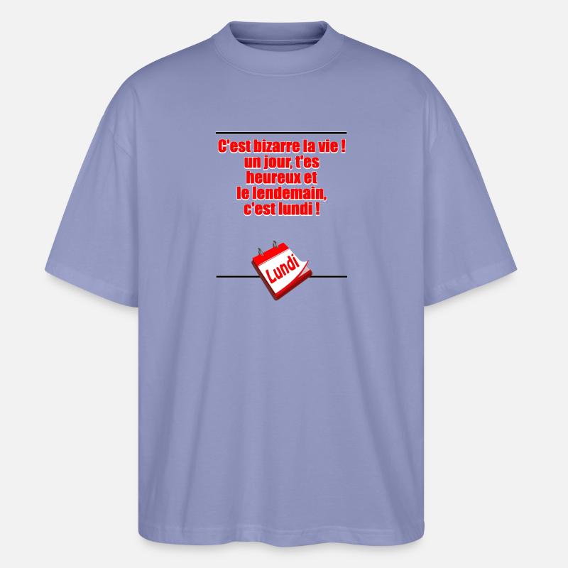 Tomorrow is Monday - Stanley/Stella Oversized Unisex Organic T-shirt Blaster 2.0 - violet