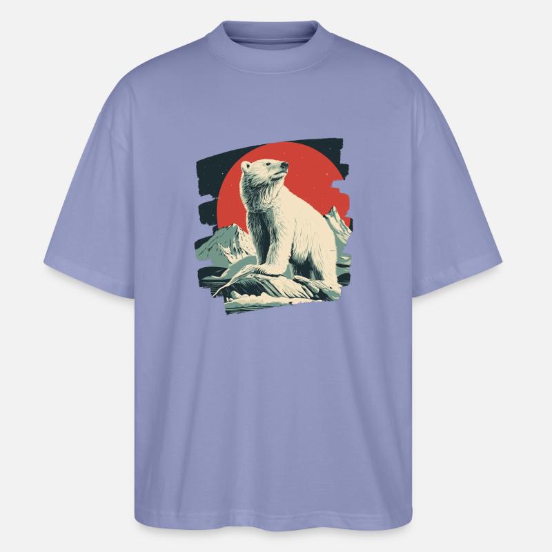 Eisiger Bär - Stanley/Stella Oversized Unisex Bio T-Shirt Blaster 2.0 - Violett