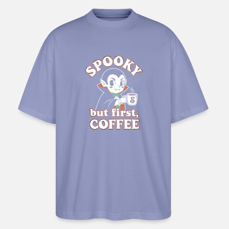 Spooky Kaffee Charm - Stanley/Stella Oversized Unisex Bio T-Shirt Blaster 2.0 - Violett