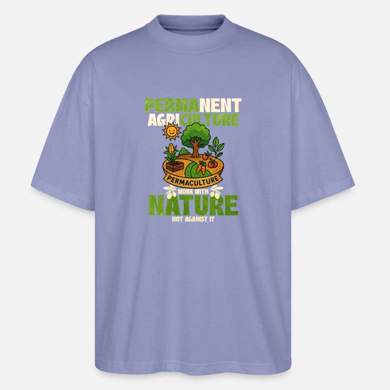 Conception de la nature en permaculture - T-shirt bio Blaster 2.0 coupe oversize Stanley/Stella Unisexe - violet