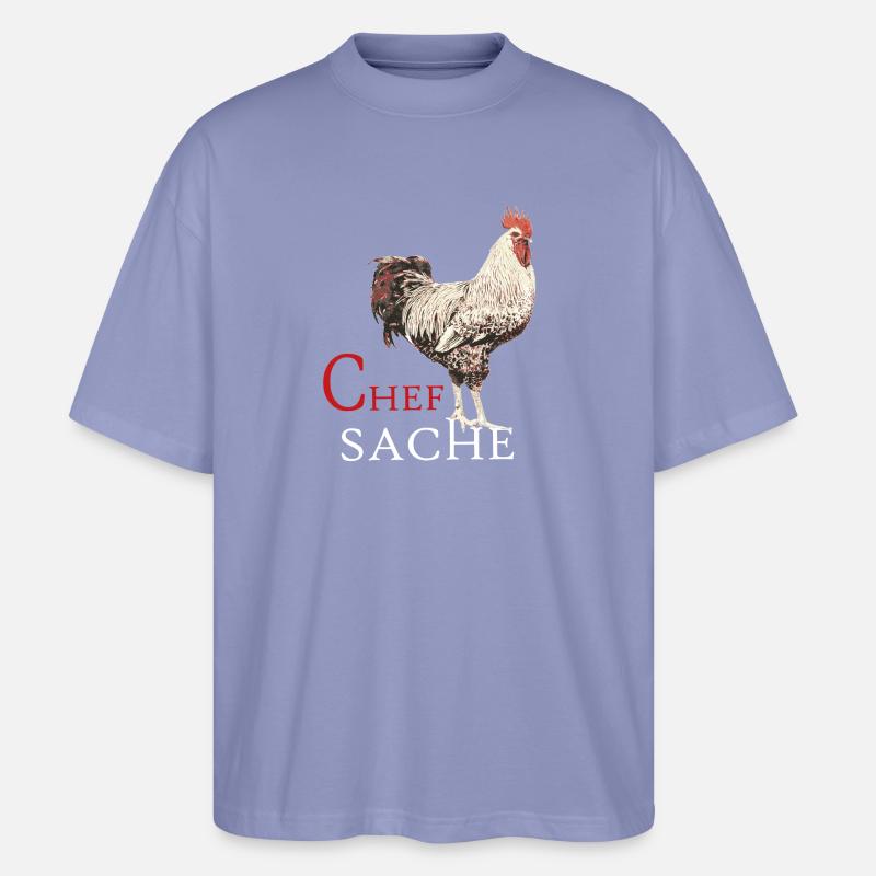 Küchenchef-Hahn Design - Stanley/Stella Oversized Unisex Bio T-Shirt Blaster 2.0 - Violett