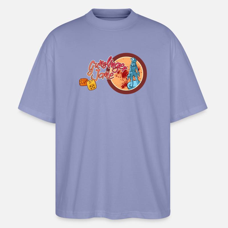 Gunslinger_Jane - Stanley/Stella Oversized Unisex Bio T-Shirt Blaster 2.0 - Violett