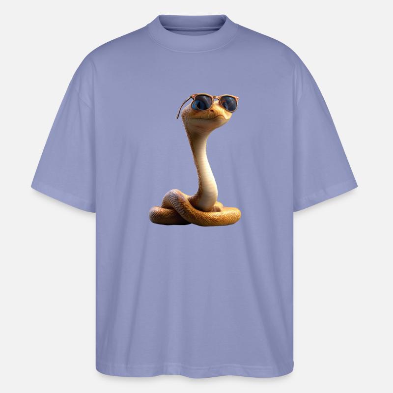 Schlange Python Kobra Klapperschlange Schlangen - Stanley/Stella Oversized Unisex Bio T-Shirt Blaster 2.0 - Violett