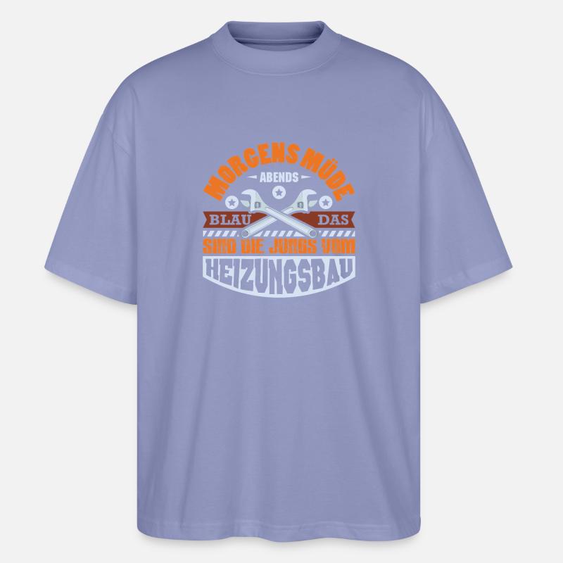 Heating Engineer Heating Construction Plumber Plumber - Stanley/Stella Oversized Unisex Organic T-shirt Blaster 2.0 - violet