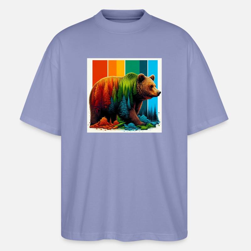 Bär - Stanley/Stella Oversized Unisex Bio T-Shirt Blaster 2.0 - Violett