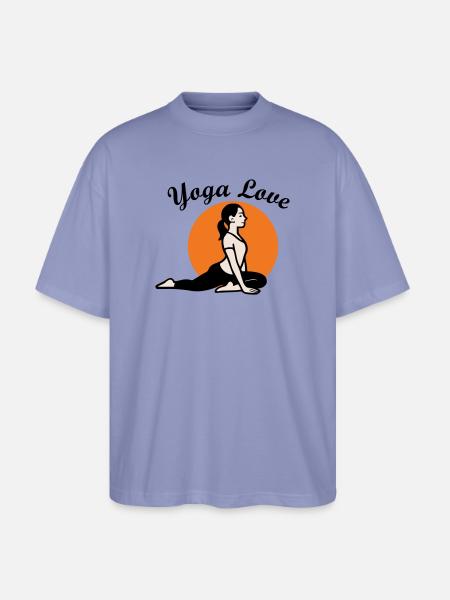 Yoga Love - Stanley/Stella Oversized Unisex Bio T-Shirt Blaster 2.0 - Violett