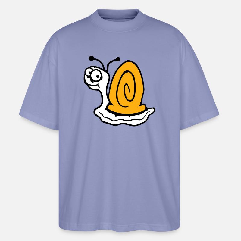 Snail anxious unsure looking back cute - Stanley/Stella Oversized Unisex Organic T-shirt Blaster 2.0 - violet