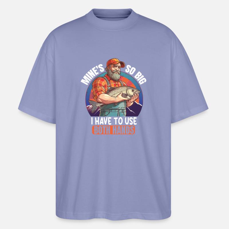 Angler Spruch mit Fisch - Stanley/Stella Oversized Unisex Bio T-Shirt Blaster 2.0 - Violett