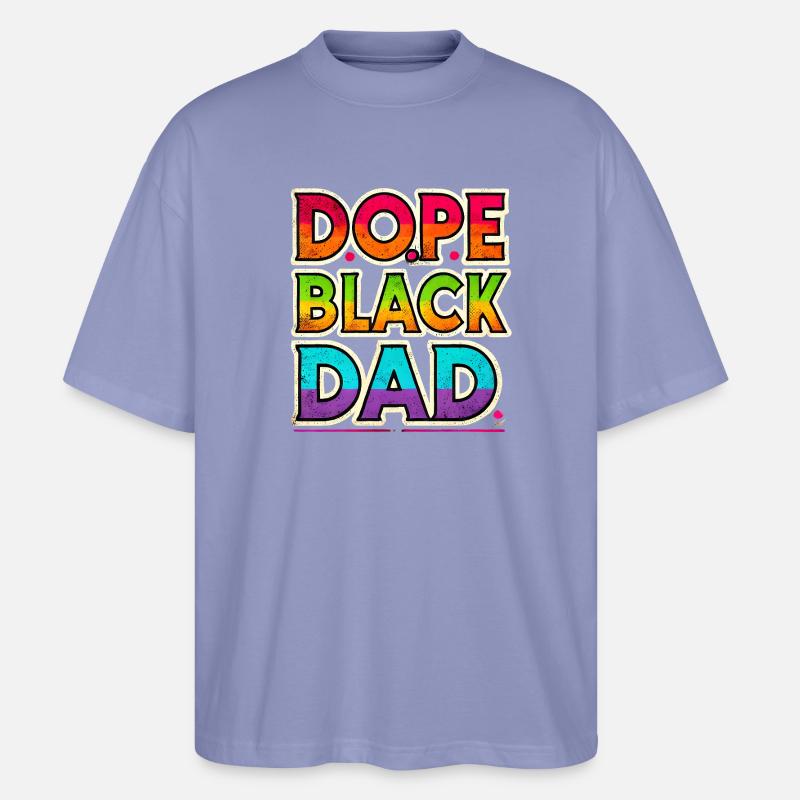 Cool Black Dad Rainbow Design - Stanley/Stella Oversized Unisex Organic T-shirt Blaster 2.0 - violet