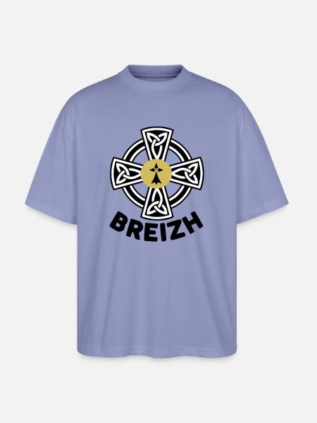 Breizh (Brittany) - Stanley/Stella Oversized Unisex Organic T-shirt Blaster 2.0 - violet