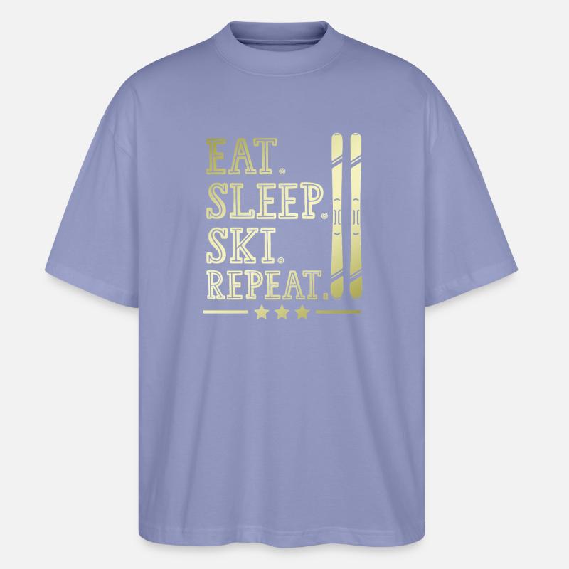 Manger dormir Ski Répéter - T-shirt bio Blaster 2.0 coupe oversize Stanley/Stella Unisexe - violet