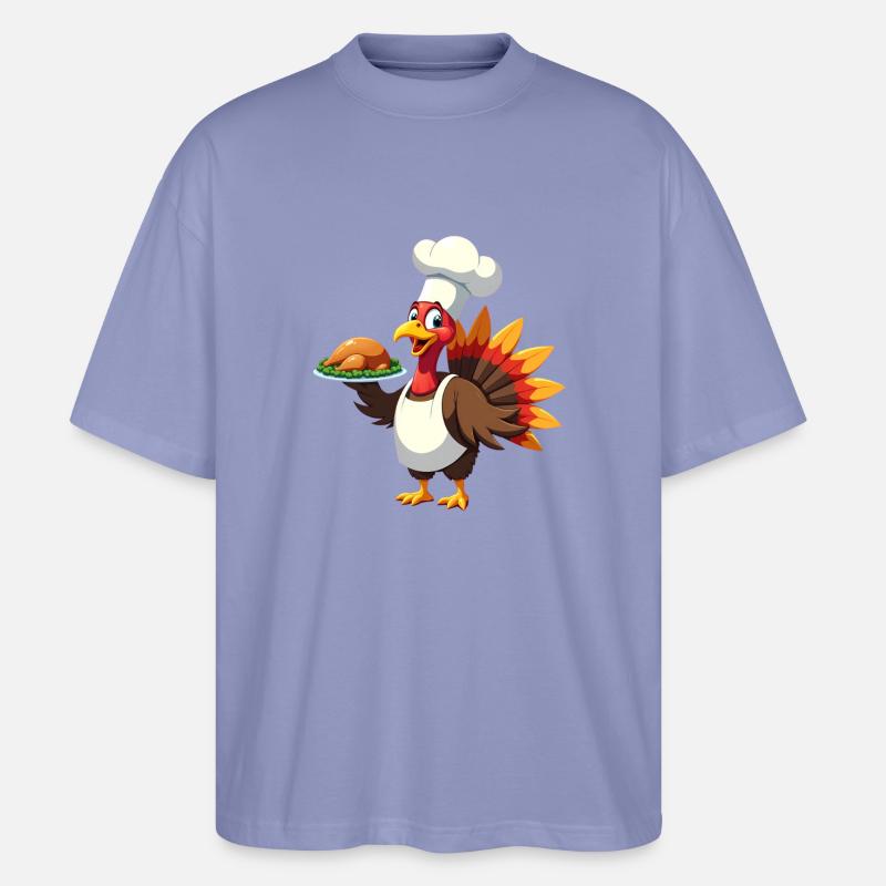 Cuisinier de dinde de Thanksgiving Thanksgiving - T-shirt bio Blaster 2.0 coupe oversize Stanley/Stella Unisexe - violet
