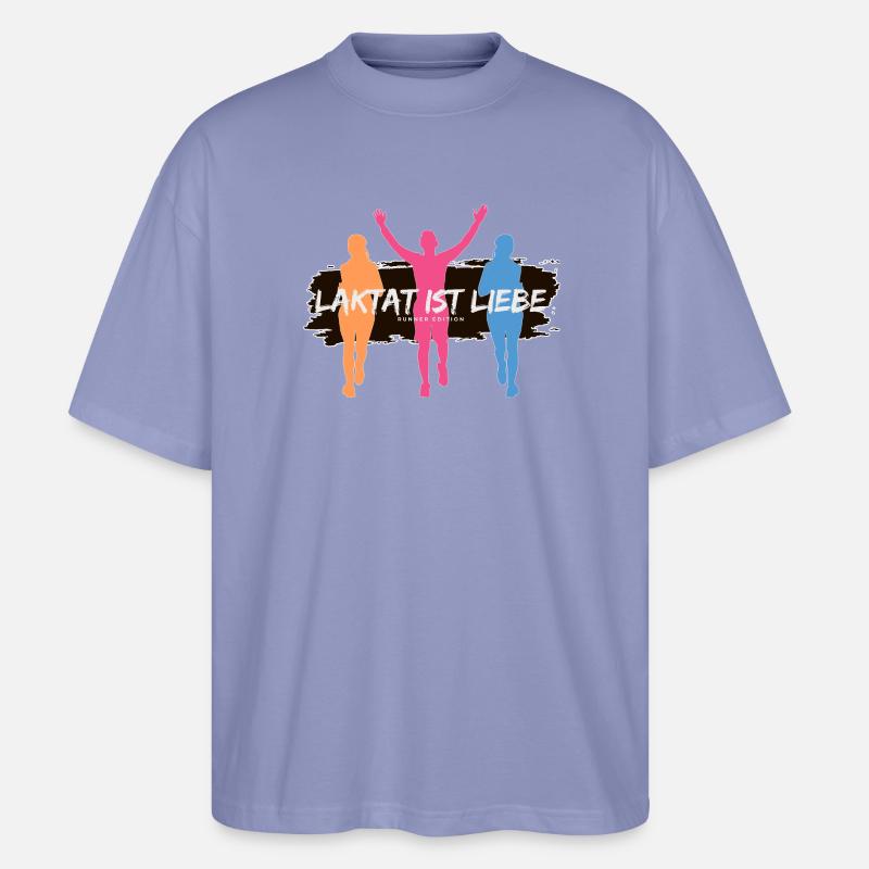 Lactate, c’est l’amour – Édition Runner - T-shirt bio Blaster 2.0 coupe oversize Stanley/Stella Unisexe - violet