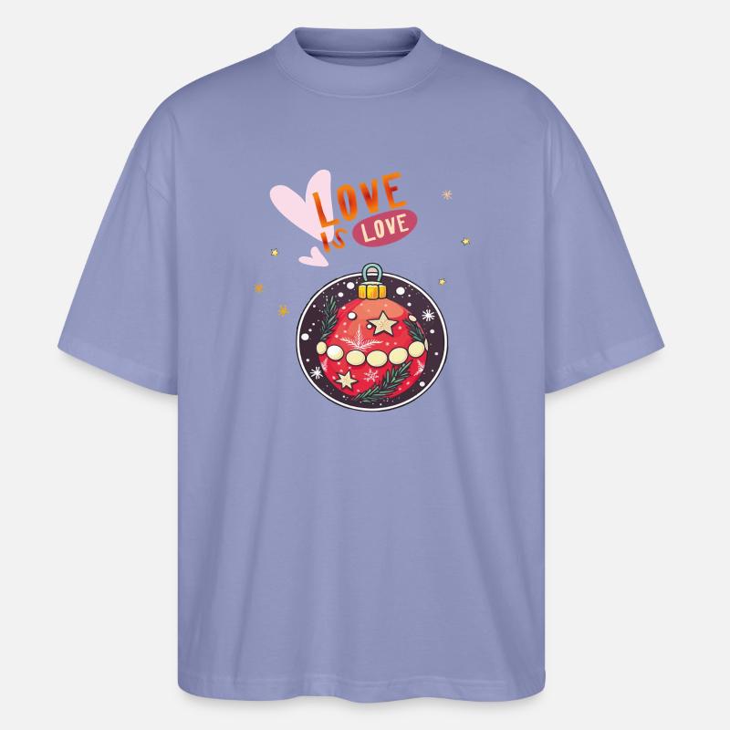 Weihnachtskugel - Stanley/Stella Oversized Unisex Bio T-Shirt Blaster 2.0 - Violett